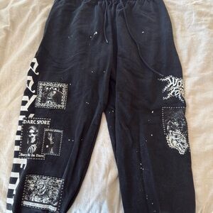 Darc Sport Black Graphic Sweatpants for Kids